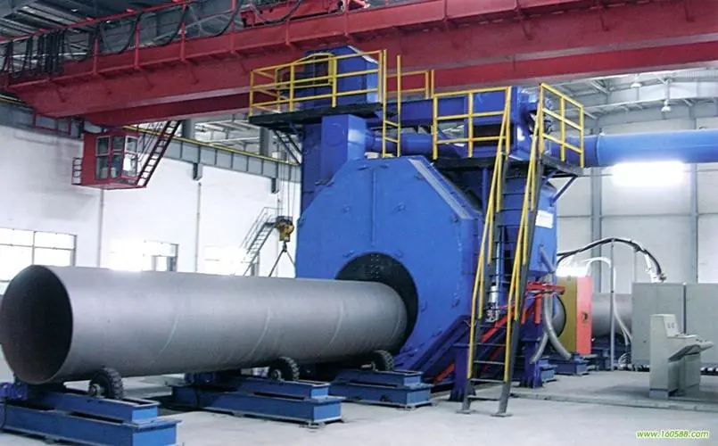 汕尾自动环保钢管内壁喷砂机