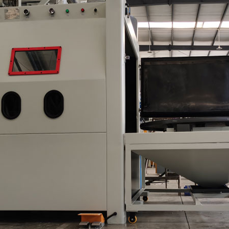 汕尾无尘喷砂机半自动模具喷砂机